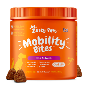 Hip & Joint Mobility Bites Soft Chews for Dogs, With Glucosamine + Chondroitin & MSM, Functional Dog Supplement