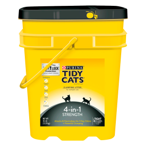 Purina Tidy Cats Clumping Cat Litter, 4-in-1 Strength Multi Cat Litter, 35 lb. Pail