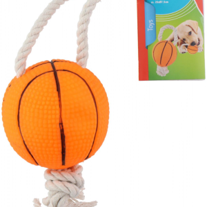 Kutyajáték húzós kosár labda, 7,5x20cm