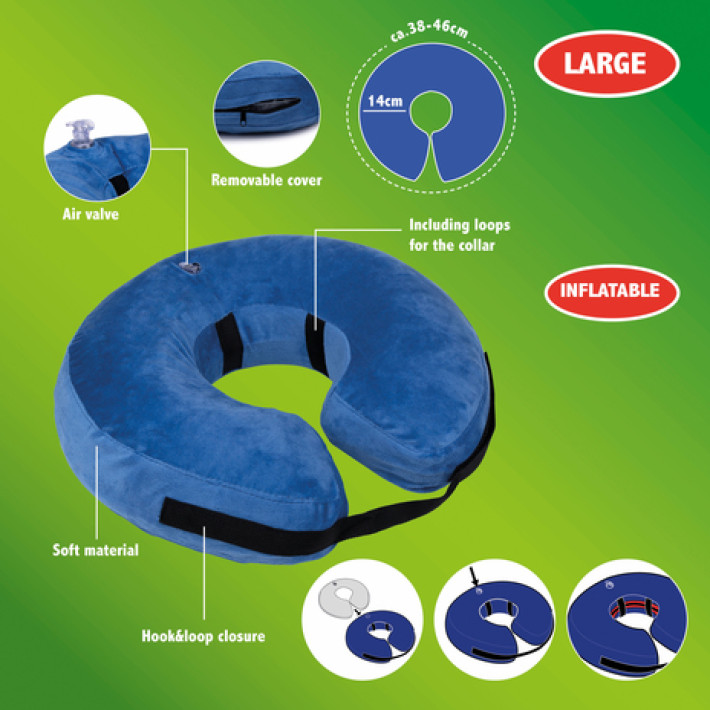 Felfújható kisállat védőgallér - nagy méret 38-46/14cm - Image 2